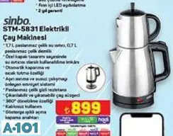 SİNBO STM-5831 ELEKTRİKLİ ÇAY MAKİNESİ